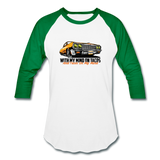 Baseball T-Shirt - My Mind On Tacos - white/kelly green