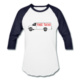 Baseball T-Shirt - Free Taco Van - white/navy