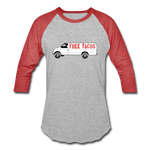 Baseball T-Shirt - Free Taco Van - heather gray/red