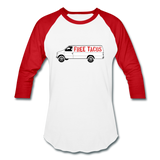 Baseball T-Shirt - Free Taco Van - white/red