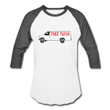 Baseball T-Shirt - Free Taco Van - white/charcoal