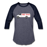 Baseball T-Shirt - Free Taco Van - heather blue/navy