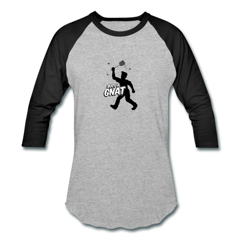 Baseball T-Shirt - Bust A Gnat - heather gray/black