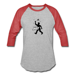 Baseball T-Shirt - Bust A Gnat - heather gray/red