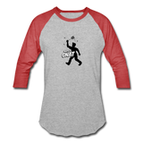 Baseball T-Shirt - Bust A Gnat - heather gray/red