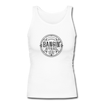 Women's Fitted Tank - Bangin' Apparel Co. Logo (Black) - white