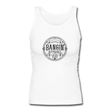 Women's Fitted Tank - Bangin' Apparel Co. Logo (Black) - white