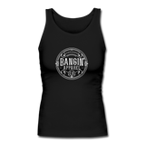 Women's Fitted Tank - Bangin' Apparel Co. Logo (White) - black