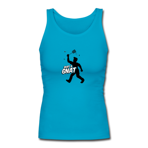 Women's Fitted Tank - Bust A Gnat - turquoise