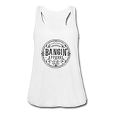 Women's Flowy Tank Top - Bangin' Apparel Co. Logo (Black) - white