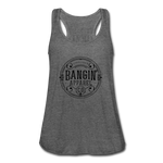 Women's Flowy Tank Top - Bangin' Apparel Co. Logo (Black) - deep heather