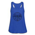 Women's Flowy Tank Top - Bangin' Apparel Co. Logo (Black) - royal blue