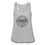 Women's Flowy Tank Top - Bangin' Apparel Co. Logo (Black) - heather gray