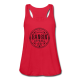 Women's Flowy Tank Top - Bangin' Apparel Co. Logo (Black) - red