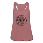 Women's Flowy Tank Top - Bangin' Apparel Co. Logo (Black) - mauve