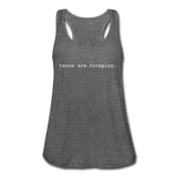 Women's Flowy Tank Top - Tacos Are Foreplay (White) - deep heather