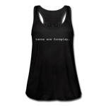 Women's Flowy Tank Top - Tacos Are Foreplay (White) - black