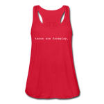 Women's Flowy Tank Top - Tacos Are Foreplay (White) - red