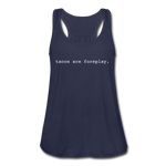 Women's Flowy Tank Top - Tacos Are Foreplay (White) - navy