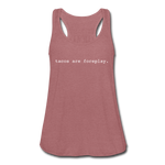 Women's Flowy Tank Top - Tacos Are Foreplay (White) - mauve