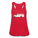 Women's Flowy Tank Top - Free Taco Van - red