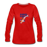 Women's Long Sleeve T-Shirt - Introvert Acting Koi - red