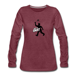 Women's Long Sleeve T-Shirt -  Bust A Gnat - heather burgundy