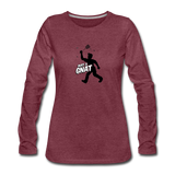 Women's Long Sleeve T-Shirt -  Bust A Gnat - heather burgundy