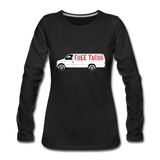 Women's Long Sleeve T-Shirt - Free Taco Van - black