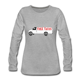 Women's Long Sleeve T-Shirt - Free Taco Van - heather gray