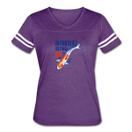 Women's Vintage T-Shirt - Introvert Acting Koi - vintage purple/white