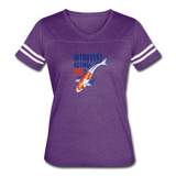 Women's Vintage T-Shirt - Introvert Acting Koi - vintage purple/white