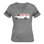 Women's Vintage T-Shirt - Free Taco Van - heather gray/charcoal