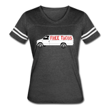 Women's Vintage T-Shirt - Free Taco Van - vintage smoke/white