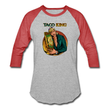 Baseball T-Shirt - Taco King - heather gray/red