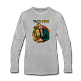 Men's Premium Long Sleeve T-Shirt - Taco King - heather gray