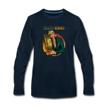 Men's Premium Long Sleeve T-Shirt - Taco King - deep navy