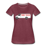 Women’s T-Shirt - Free Taco Van - heather burgundy