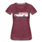 Women’s T-Shirt - Free Taco Van - heather burgundy