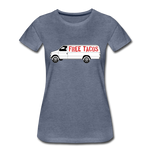 Women’s T-Shirt - Free Taco Van - heather blue