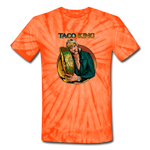 Unisex Tie Dye T-Shirt - Taco King - spider orange