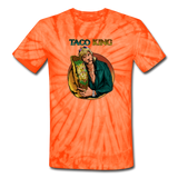 Unisex Tie Dye T-Shirt - Taco King - spider orange