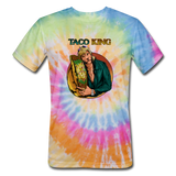 Unisex Tie Dye T-Shirt - Taco King - rainbow