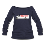 Women's Wideneck Sweatshirt - Free Taco Van - melange navy