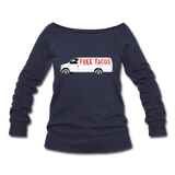 Women's Wideneck Sweatshirt - Free Taco Van - melange navy