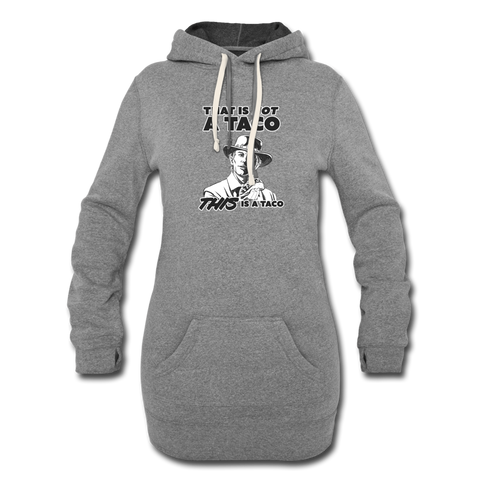 Women's Hoodie Dress - This Is A Taco - heather gray