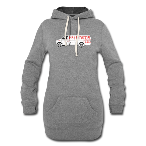 Women's Hoodie Dress - Free Taco Van Extreme Edition - heather gray