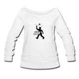 Women's Wideneck Sweatshirt - Bust A Gnat - white