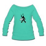 Women's Wideneck Sweatshirt - Bust A Gnat - teal