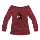 Women's Wideneck Sweatshirt - Bust A Gnat - cardinal triblend